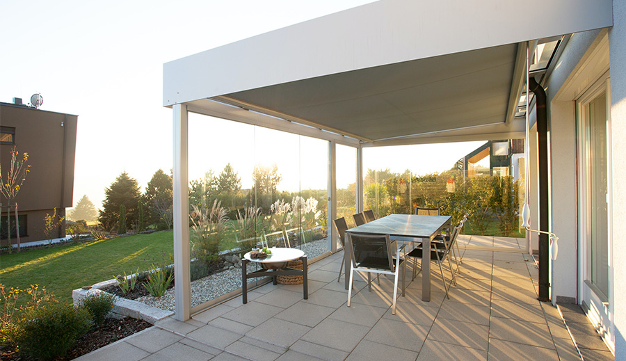 Patio con cesped